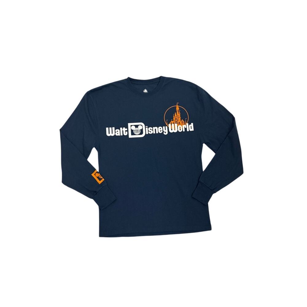 Walt Disney World Castle Long Sleeve Retro Tee Size Men's Small